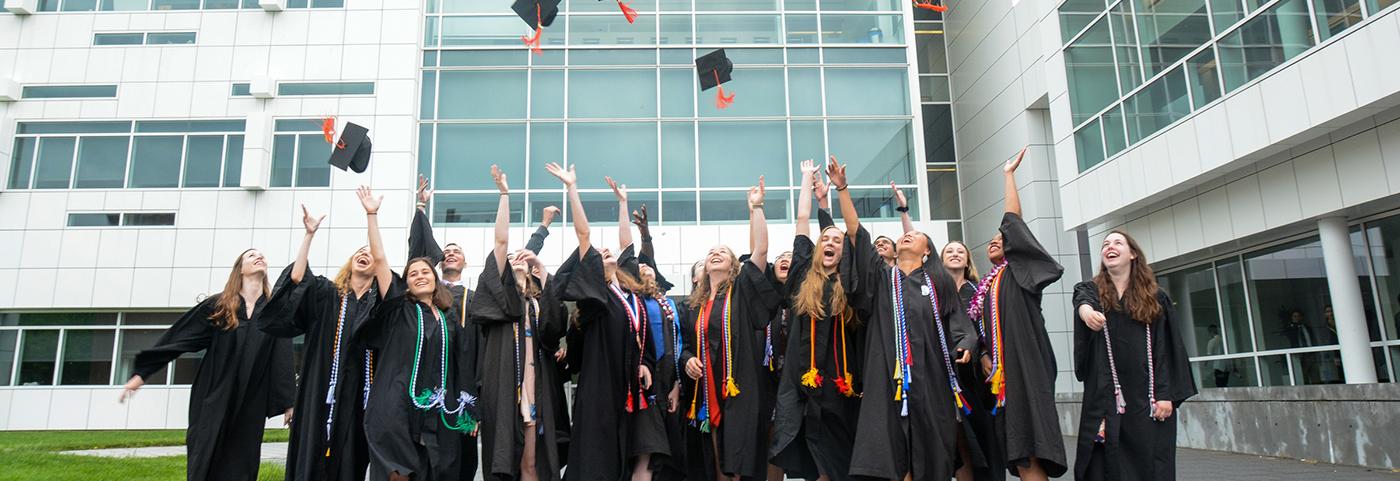 bme graduates throwing caps