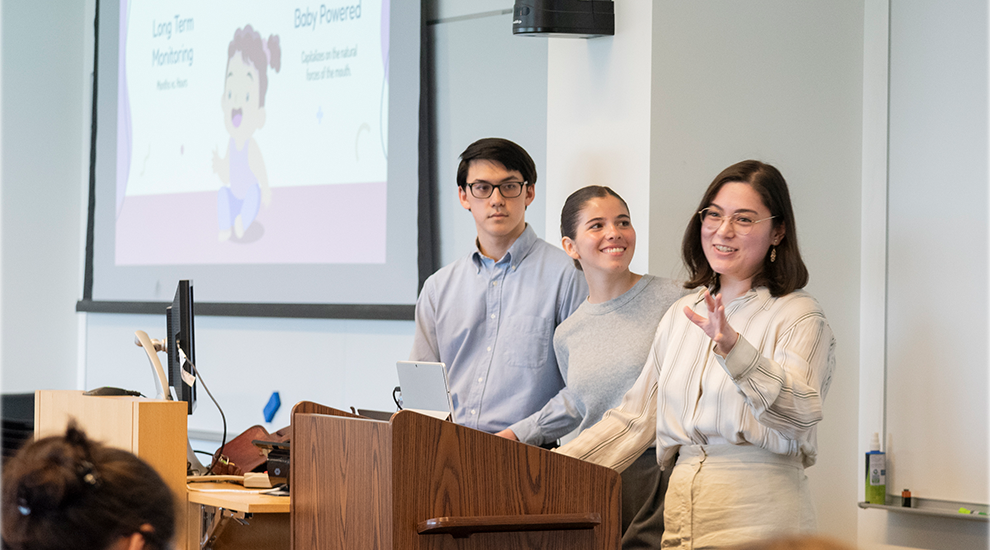 Students giving a presentation