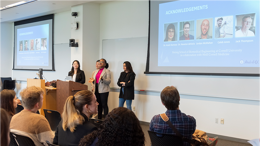 Students giving a presentation