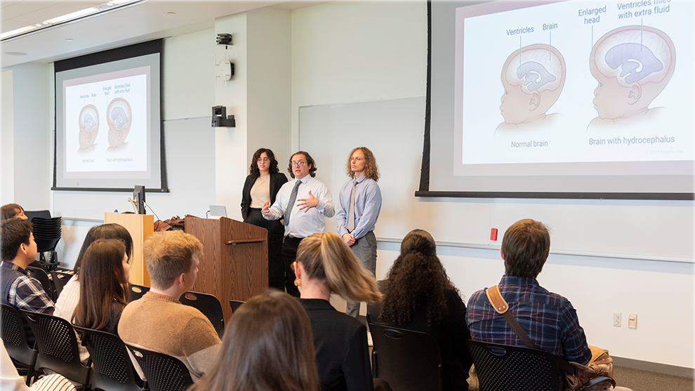 Students giving a presentation