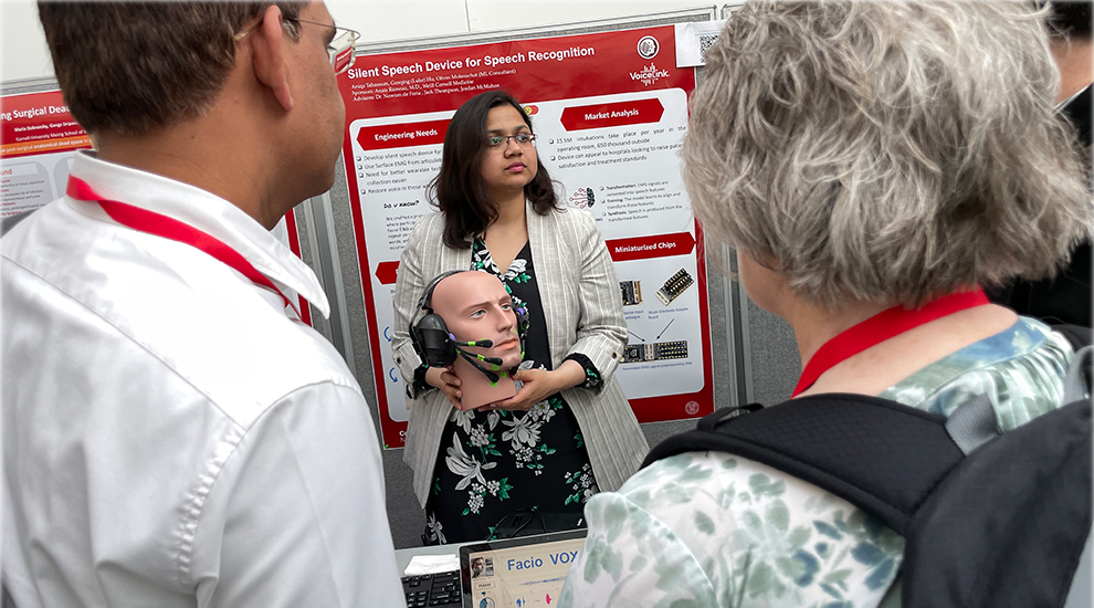 Students giving a presentation