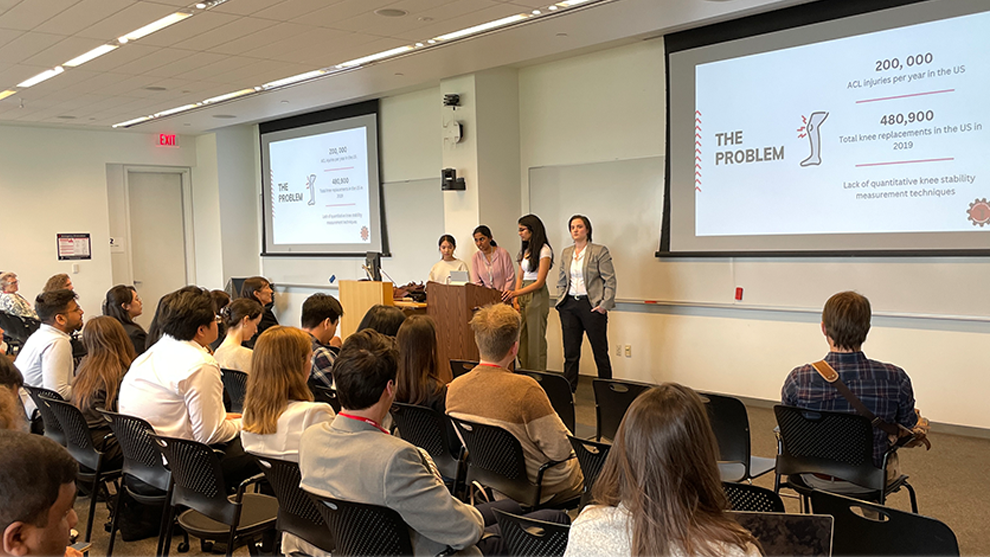 Students giving a presentation