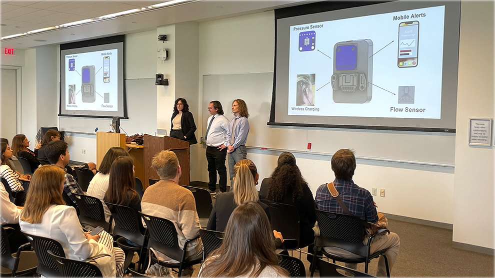 Students giving a presentation