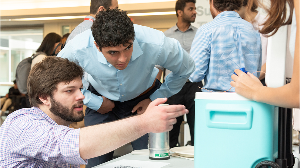 Students giving a presentation